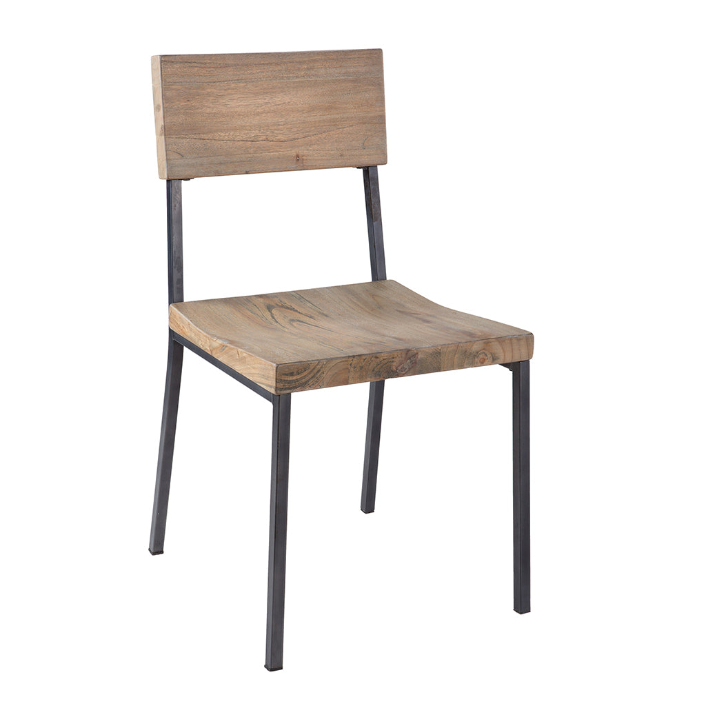 Dining Chair Set Of 2 Grey Wood
