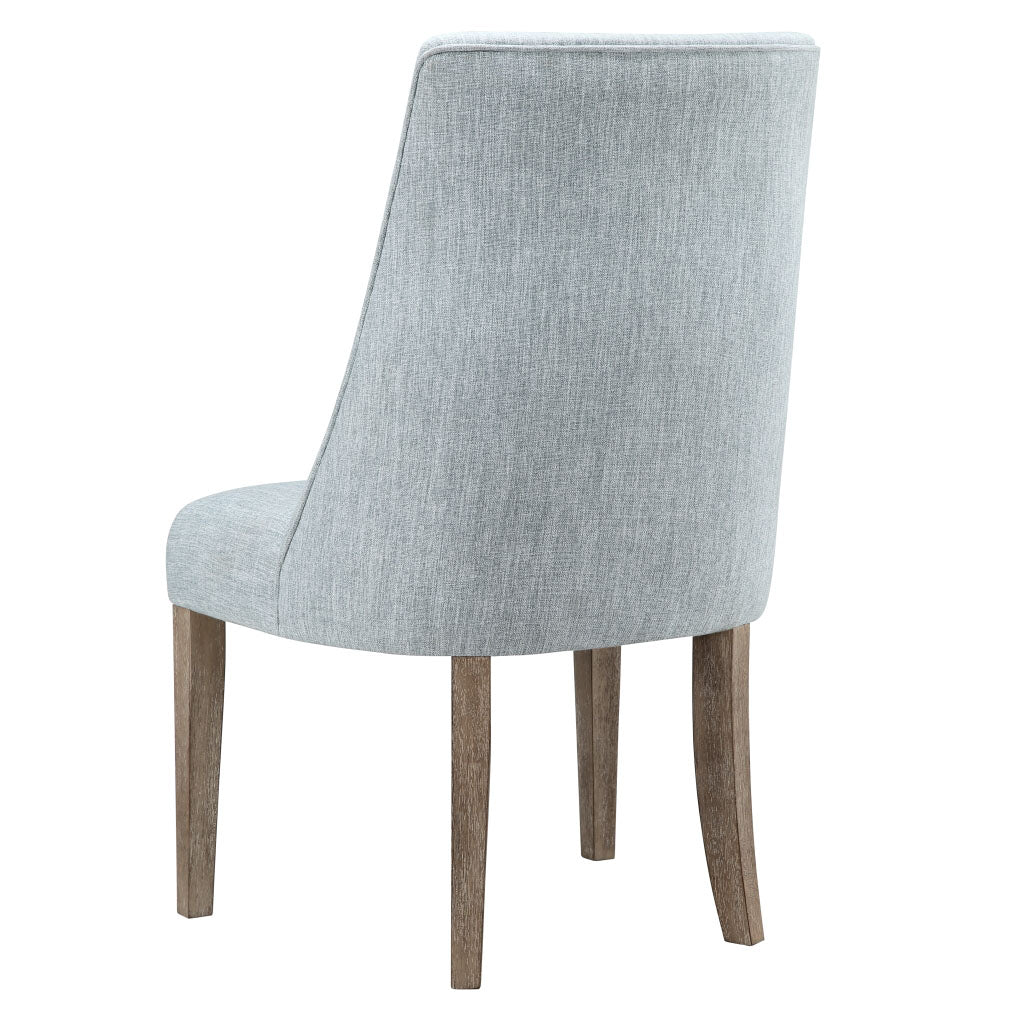 Upholstered Dining Chair Set Of 2 Light Blue Polyester