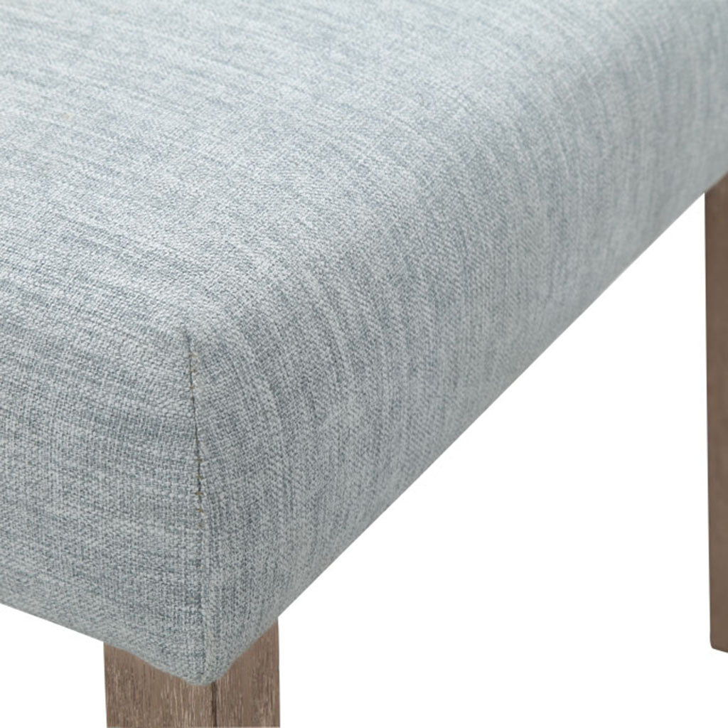 Upholstered Dining Chair Set Of 2 Light Blue Polyester