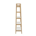 Shelf Bookcase Off White Natural Wood