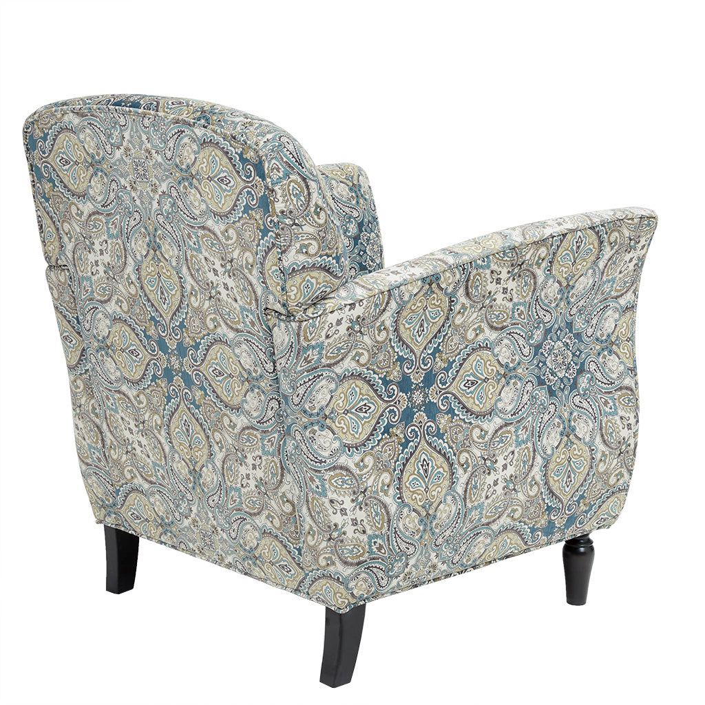 Escher Accent Chair Multicolor Solid Wood