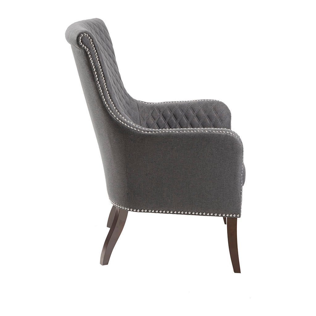 Heston Accent Chair Grey Solid Wood