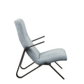 Manhattan Accent Chair Light Blue Wood Metal