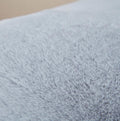 Agnes Luxury Chinchilla Faux Fur Pillow 18 In. X 18 In. Grey Polyester