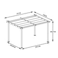 13 X 10 Ft Outdoor Patio Retractable Pergola With Canopy Sun Shelter Pergola For Gardens,Terraces,Backyard Beige Aluminium