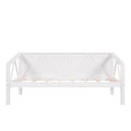 Twin Size Daybed, Wood Slat Support, White White Solid Wood