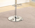 Modern Kitchen Island Stools Brown Faux Leather Stool Counter Height Chairs Set Of 2 Adjustable Height Gas Lift Chrome Base. Brown Dining Room Contemporary,Modern Metal