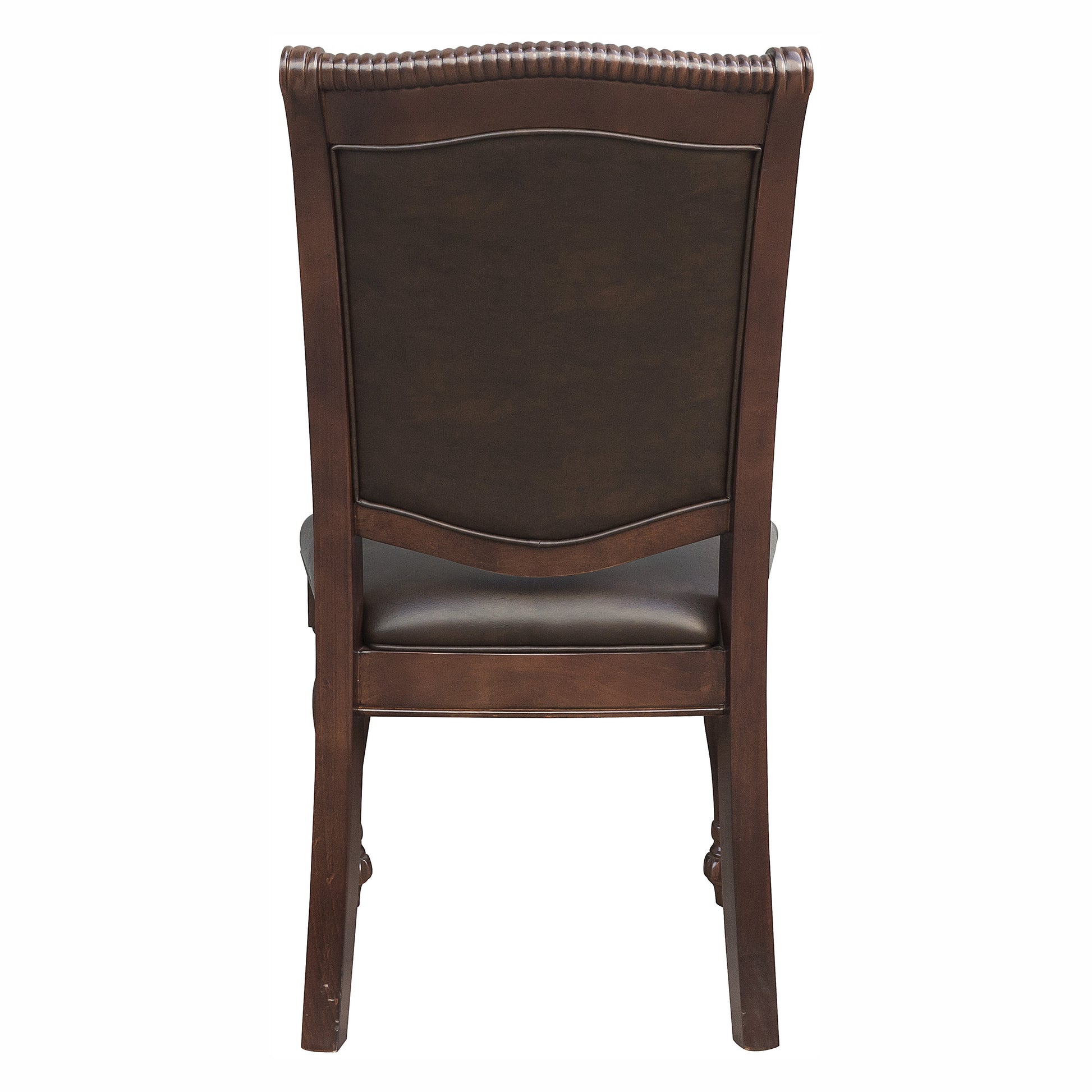 Traditional Style Dining Room Table W Leaf 2X Armchairs And 4X Side Chairs Dining 7Pc Set Brown Cherry Finish Upholstered Seat Wooden Furniture Wood Wood Brown Mix Seats 6 Wood Dining Room Extendable Traditional Double Pedestal Rectangular Dining Table