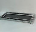 Ambrose Exquisite Three Glass Canister With Tray In Gift Box Black Glass