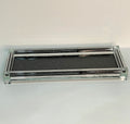 Ambrose Exquisite Medium Glass Tray In Gift Box Black Glass