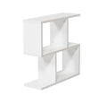 Furnishome Store Alfa Rectangle 4 Shelves End Table, Narrow Chairside Table, 23 Inch Skinny End Table For Living Rooms, White White Solid Wood