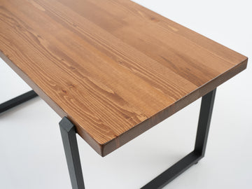 Furnish Home Store Paris 39'' Live Edge Solid Wood Rustic Coffee Cokctail Table For Living Rooms Walnut Solid Wood