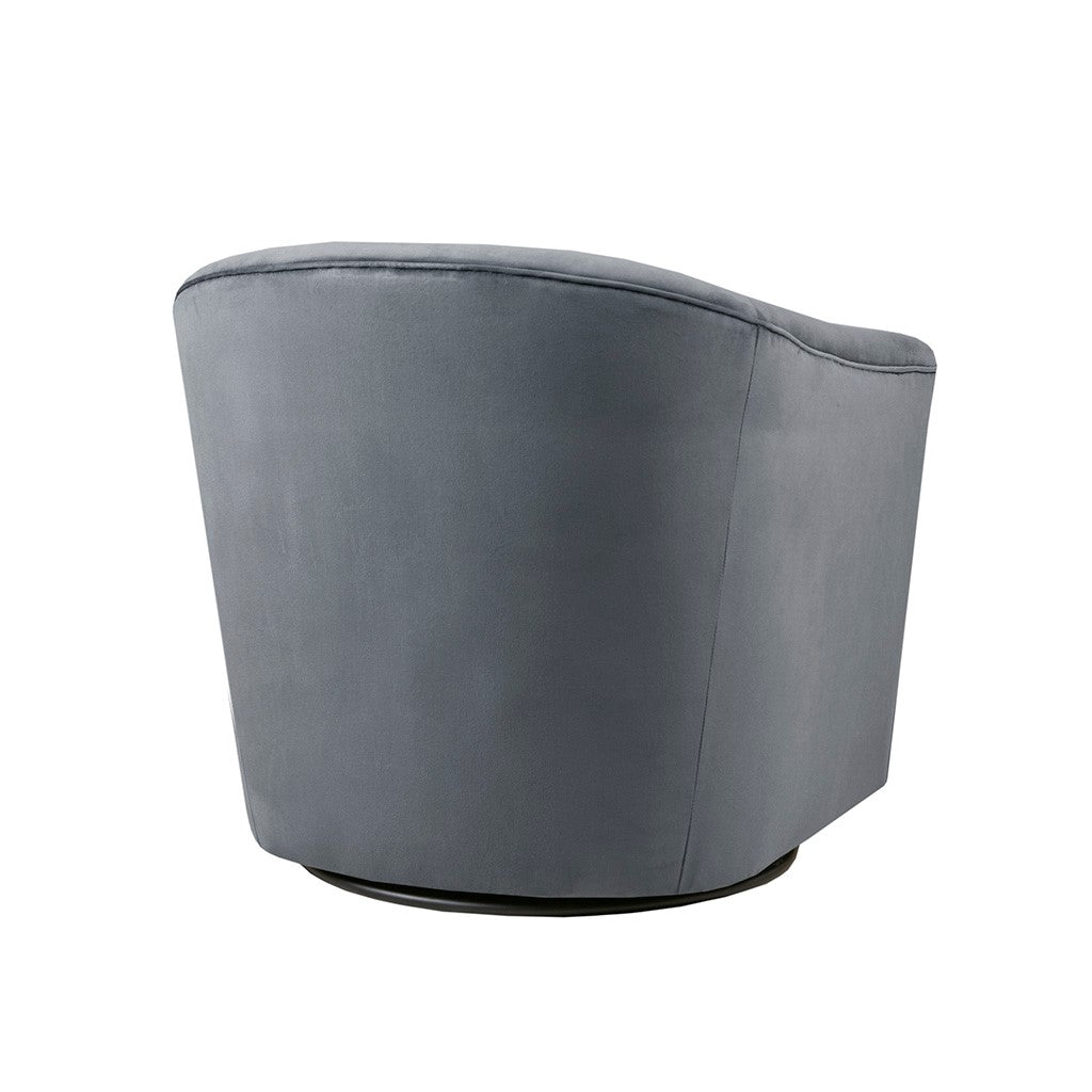 Ryker Swivel Chair Gray Solid Wood