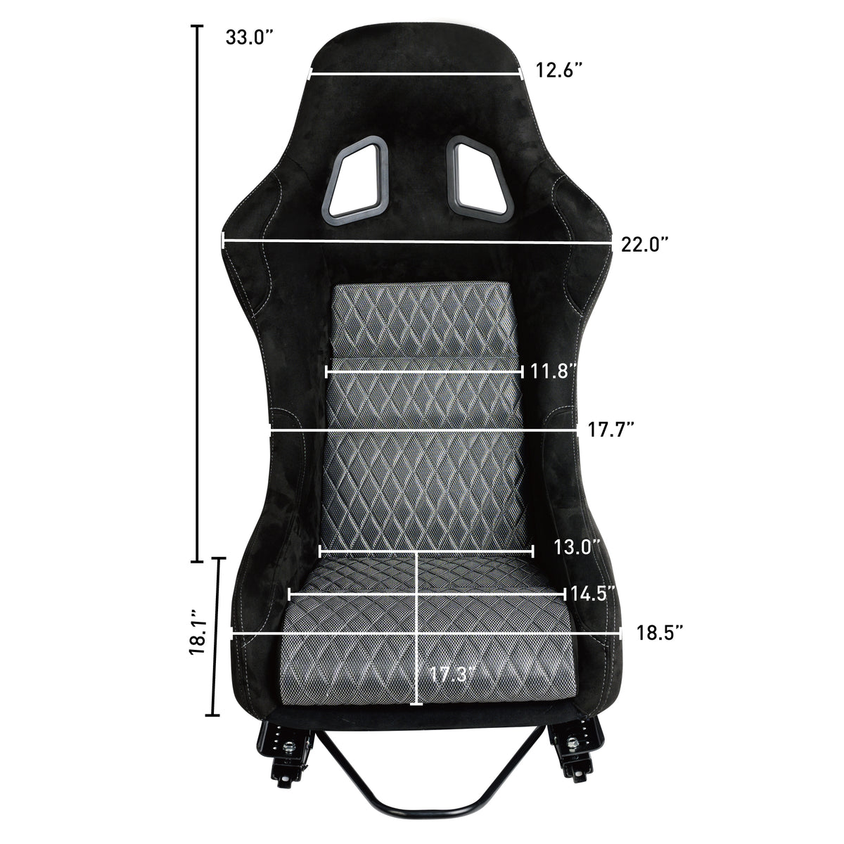 Racing Buket Seat Black Fiberglass