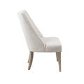 Upholstered Dining Chair Set Of 2 Ivory Polyester