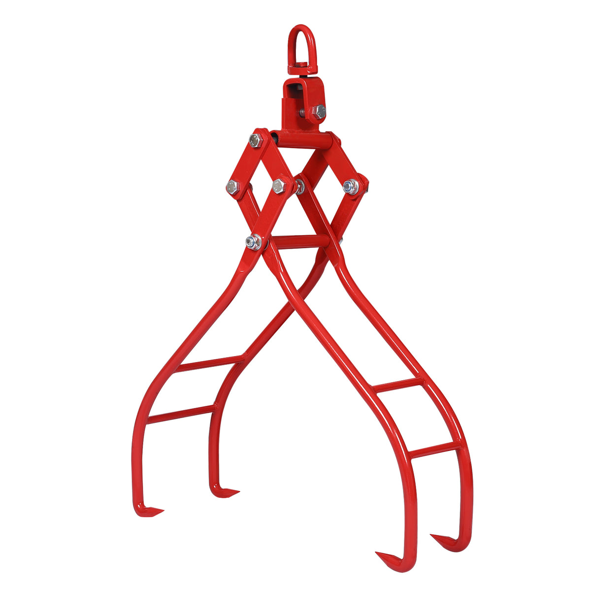 4 Claw Timber Log Lifting Logging Tongs Grabber Tong 36" Red Carbon Steel