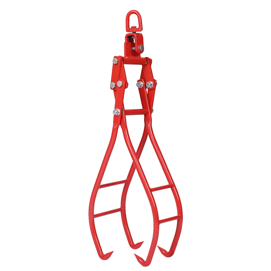 4 Claw Timber Log Lifting Logging Tongs Grabber Tong 36" Red Carbon Steel