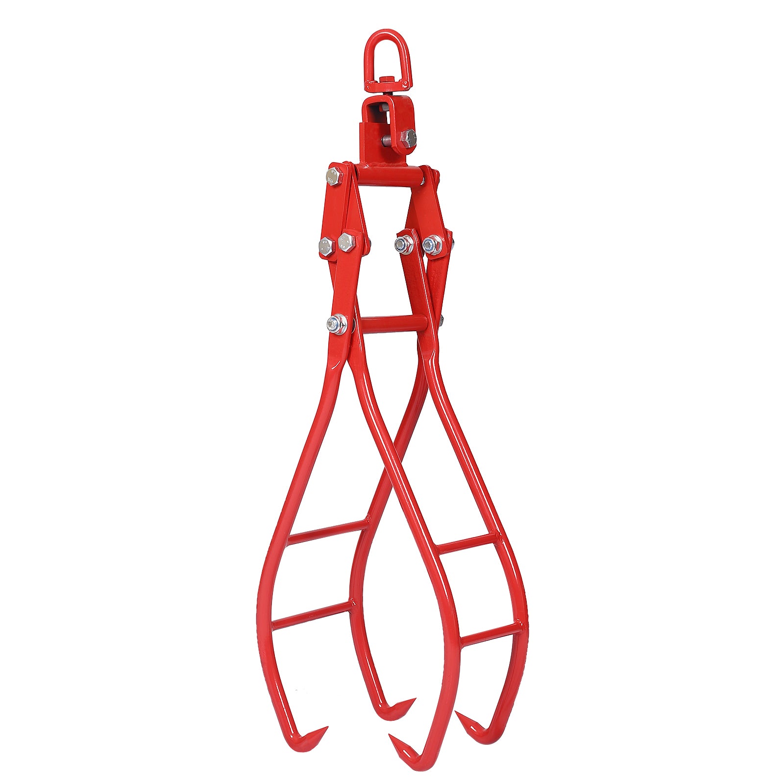 4 Claw Timber Log Lifting Logging Tongs Grabber Tong 36" Red Carbon Steel
