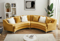 Gold Velvet Curved Sofa Gold Velvet