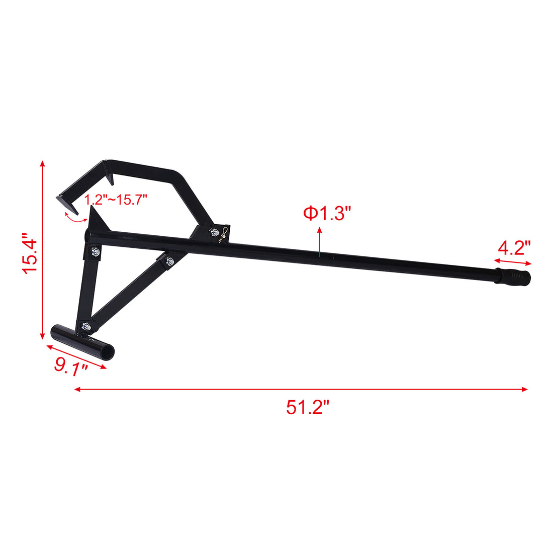 Metal Timberjack Triple Thick Log Lifter Heavy Duty Log Jack Black Carbon Steel