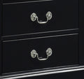 Classic Louis Philippe Style Black Finish 1Pc Nightstand Of Drawers Traditional Design Bedroom Furniture Black 2 Drawers Bedroom Traditional Wood