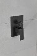 2 Way Outlet Function Solid Brass Shower Diverter Valve Mixer Rough In Shower Handle Valve Kit Replacement Matte Black Brass