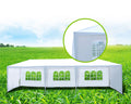 10X30' Wedding Party Canopy Tent Outdoor Gazebo With 5 Removable Sidewalls White Metal