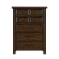 Classic Bedroom Brown Finish 1Pc Chest Of Drawers Mango Veneer Wood Transitional Furniture Brown Bedroom Classic,Transitional Wood