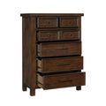 Classic Bedroom Brown Finish 1Pc Chest Of Drawers Mango Veneer Wood Transitional Furniture Brown Bedroom Classic,Transitional Wood