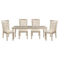 Traditional Design Silver Finish Dining Table 1Pc Extension Leaf Glass Insert Top Formal Dining Room Furniture Silver Dining Room Glam,Modern,Traditional Wood