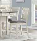 Antique White And Rosy Brown Counter Height Dining 7Pc Set Counter Height Table W Storage Display Shelf 4X Drawers Wine Rack And 6X Counter Height Chairs Wood Wood Antique White Seats 6 Wood Dining Room Casual Rectangular Dining Table With Chair Wood