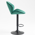 Bar Stools Set Of 2 Adjustable Barstools With Back And Footrest, Counter Height Bar Chairs For Kitchen, Pub Green Green Foam Fabric