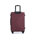 3 Piece Luggage Sets Abs Lightweight Suitcase With Two Hooks, Spinner Wheels, Tsa Lock, 20 24 28 Wine Red Red Abs