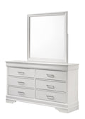 Queen 5 Pc Tufted Upholstery Led Bedroom Set Made With Wood In White Box Spring Required Queen White Wood 5 Piece Set Bedroom Bed Included,Chest Included,Dresser Included,Mirror Included,Nightstand