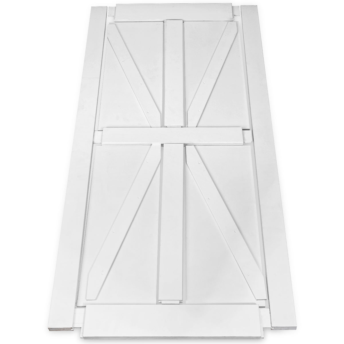 32" X 84" Star Style Real Primed Door Slab, Diy Panel Door, Modern Interior Barn Door, Moisture Proof, Anti Deformation, Pre Drilled Ready To Assemble, Suitable For Pre Hung And Barn Door White Mdf