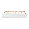 Full Bed With Bookcase,Twin Trundle,Drawers,White Full White Pine