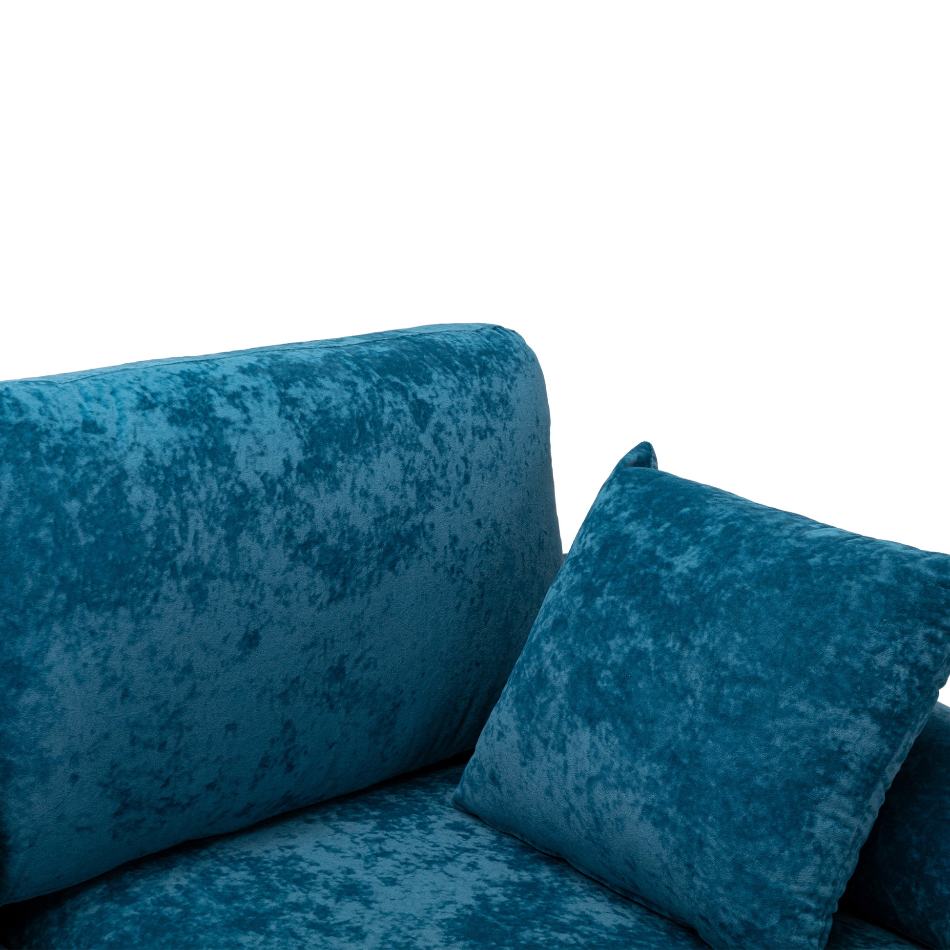 Coolmore U Shape Sectional Sofa With Ottomanreversible Sofa Couch For Living Room,Spacious Furniture,Durable Couch Removable And Machine Washable Cover Light Blue Velvet Light Blue Primary Living Space Foam Velvet 4 Seat