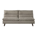 Casual Living Room 1Pc Elegant Lounger Brown Textured Fabric Upholstered Sleeper Sofa Versatile Placement Furniture Brown Primary Living Space Solid Wood 2 Seat