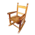 Children'S Rocking Oak Chair Indoor Or Outdoor Suitable For Kids Durable Oak Solid Wood