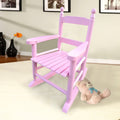 Children'S Rocking Light Pink Chair Indoor Or Outdoor Suitable For Kids Durable Light Pink Solid Wood
