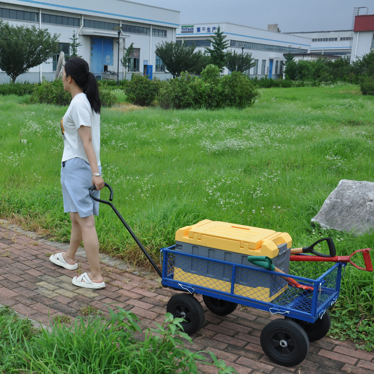 Tools Cart Wagon Cart Garden Cart Trucks Make It Easier To Transport Firewood Black Metal