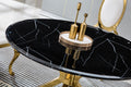 Modern Round Marble Table For Dining Room Kitchen, 1.02