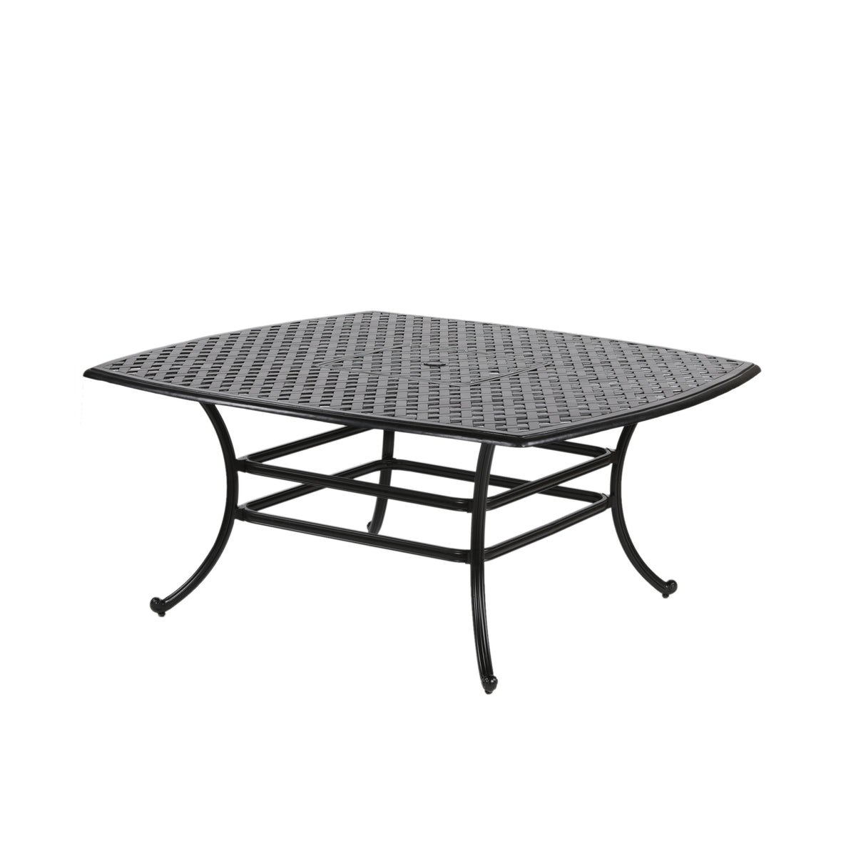 Square 8 Person 63.98" Long Aluminum Dining Set Antique Bronze Aluminum