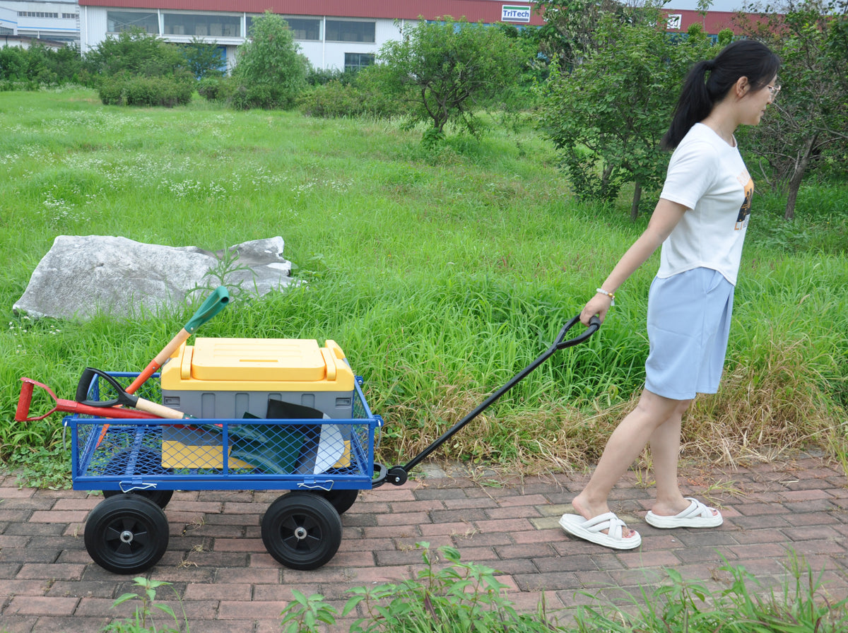 Tools Cart Wagon Cart Garden Cart Trucks Make It Easier To Transport Firewood Black Metal