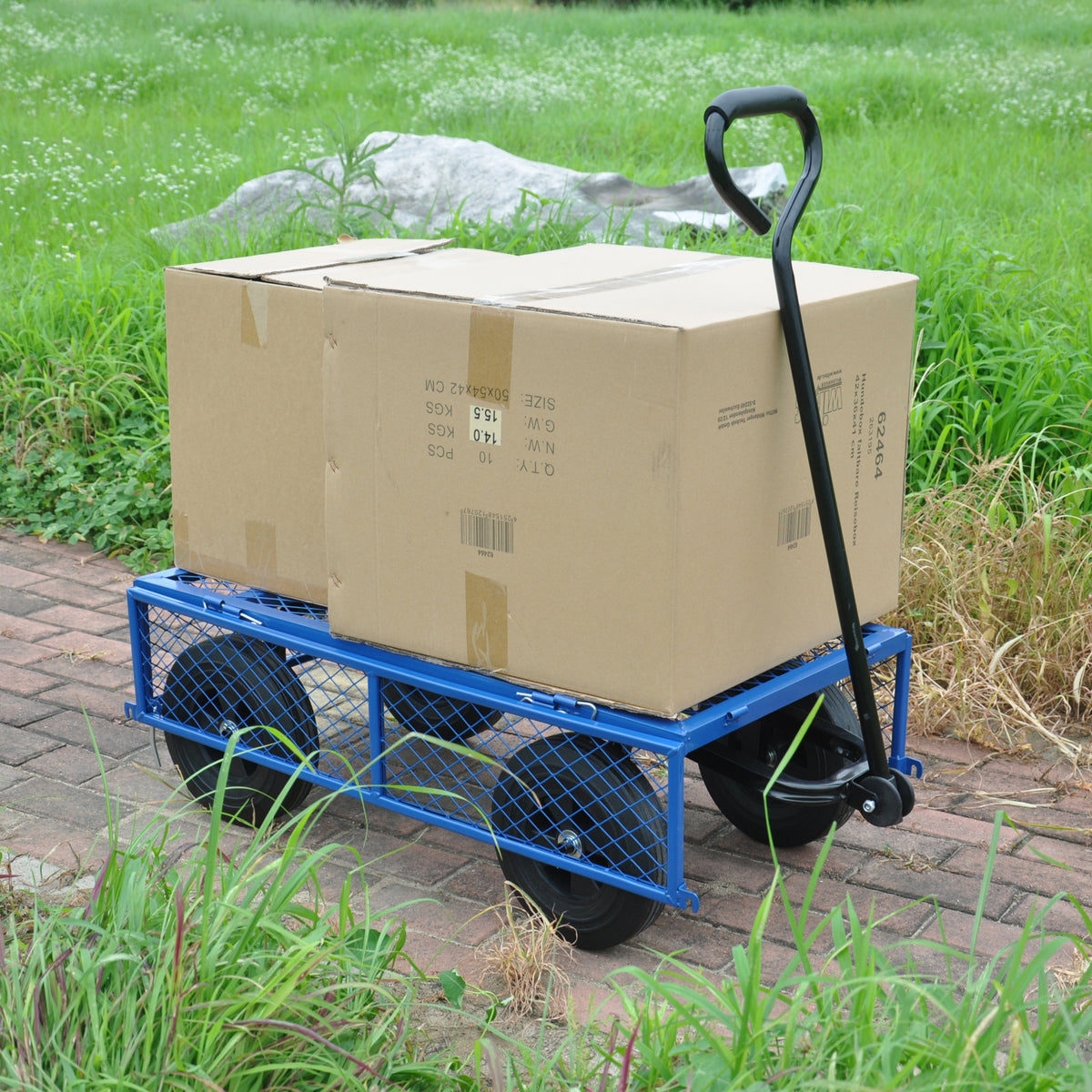 Tools Cart Wagon Cart Garden Cart Trucks Make It Easier To Transport Firewood Black Metal