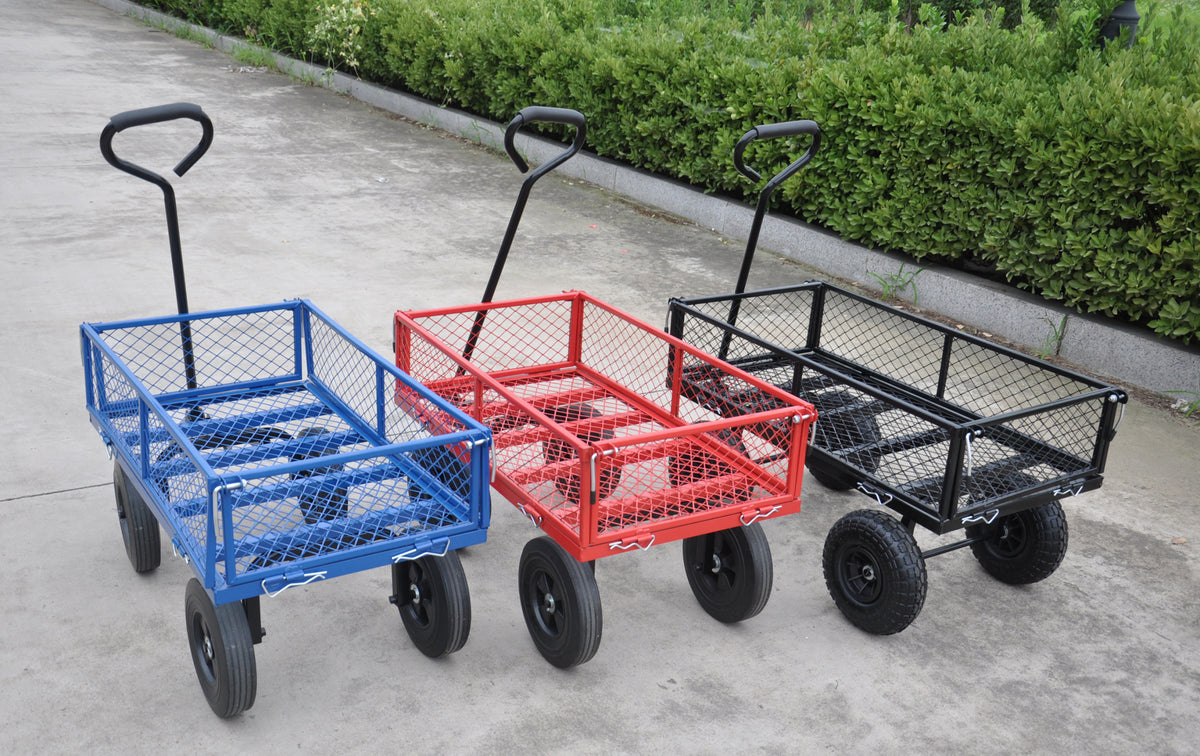 Tools Cart Wagon Cart Garden Cart Trucks Make It Easier To Transport Firewood Black Metal