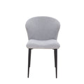Dining Chairs Set Of 4, Upholstered Side Chairs, Adjustable Kitchen Chairs Accent Chair Cushion Upholstered Seat With Metal Legs For Living Room Grey Gray Foam Metal