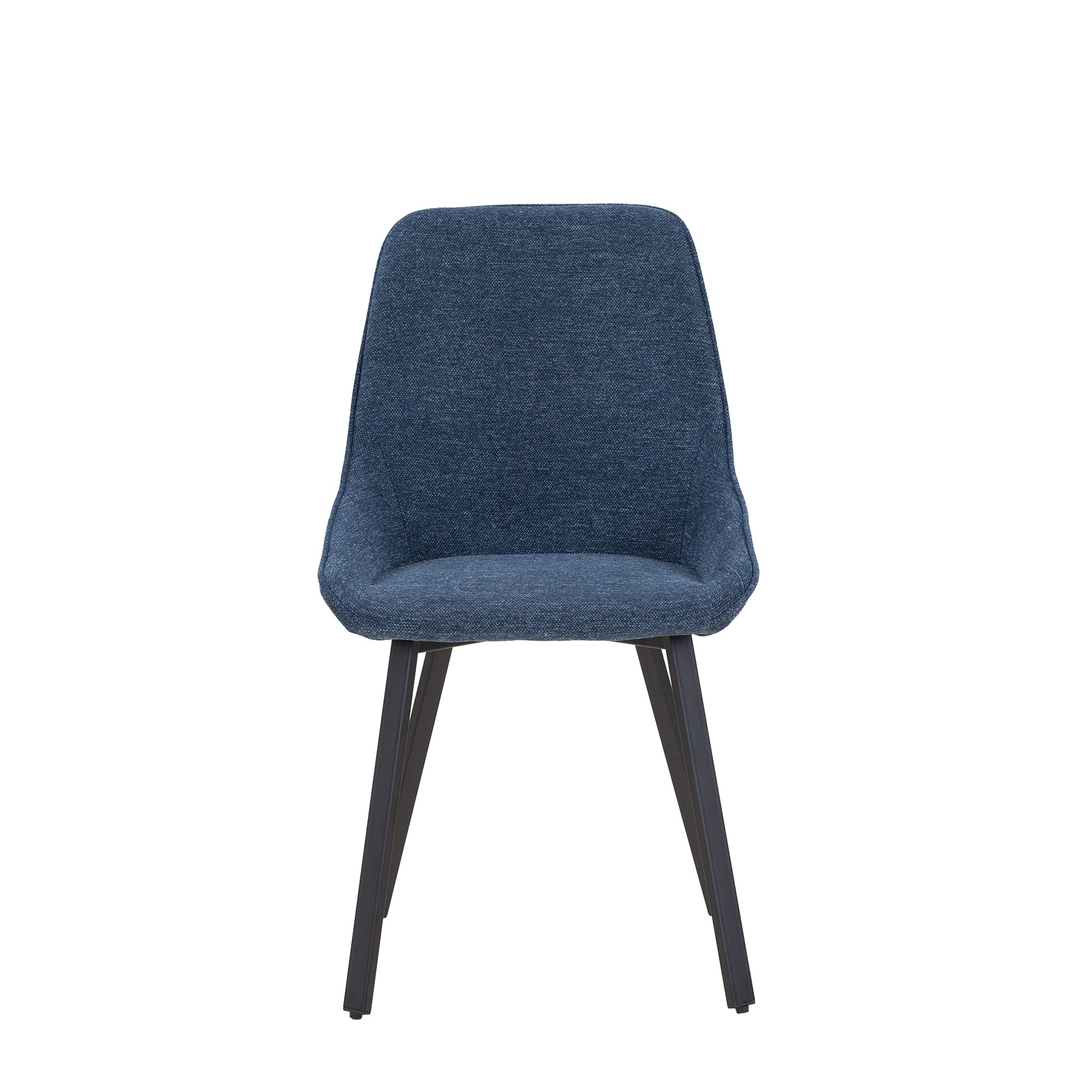 Dining Chairs Set Of 4, Upholstered Side Chairs, Adjustable Kitchen Chairs Accent Chair Cushion Upholstered Seat With Metal Legs For Living Room Blue Blue Foam Metal