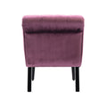 Coolmore Modern Velvet Armless Accent Living Room Chair Leisure Chair,Upholstered Fabric Button Comfortable Chair With Wooden Legs For Bedroom, Living Room, Office Purple Velvet Purple Primary Living Space Foam Velvet