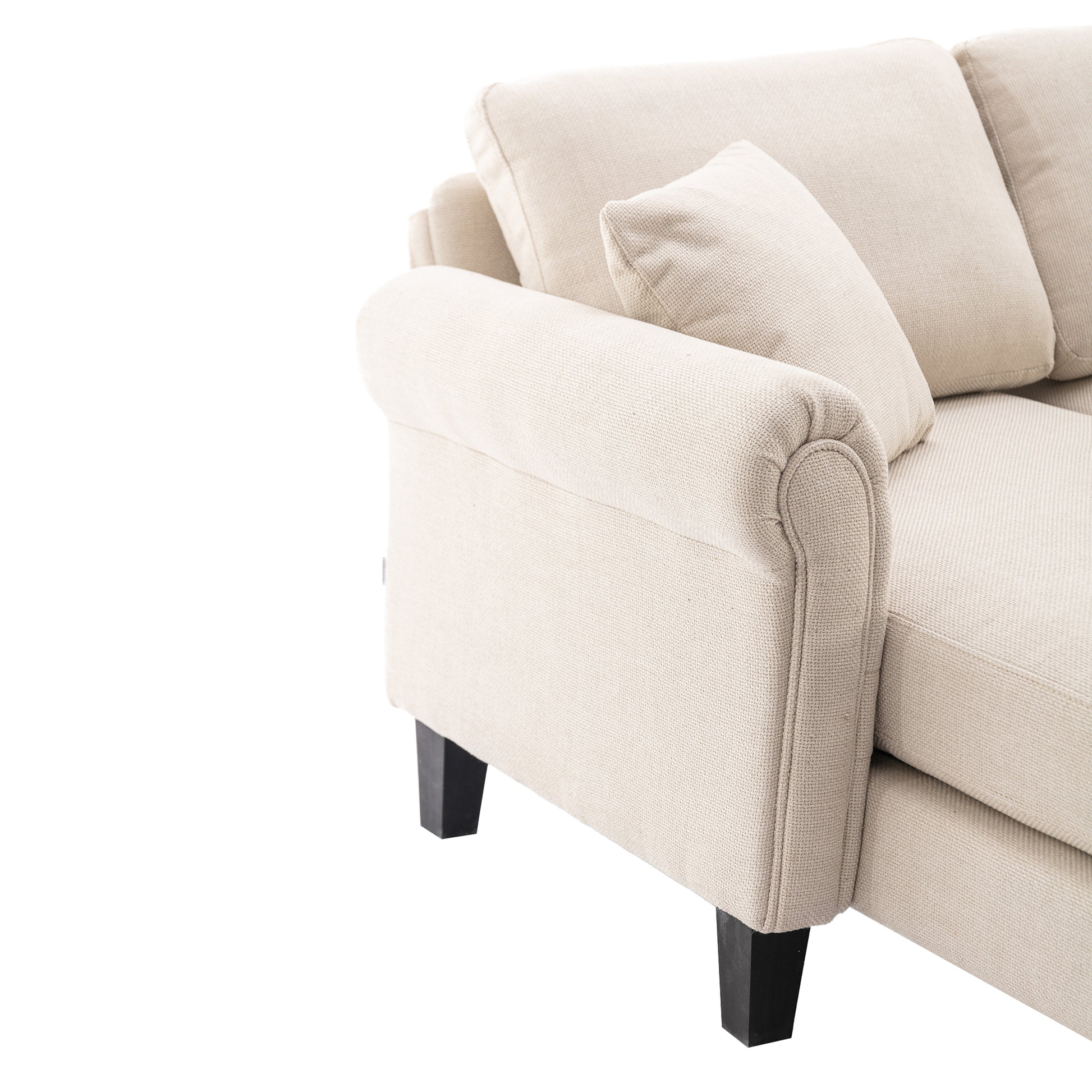Coolmore Accent Sofa Living Room Sofa Sectional Sofa, U Shape Sectional Sofa With Ottoman, Reversible Sofa Couch For Living Room Beige Linen Beige Foam Linen 4 Seat